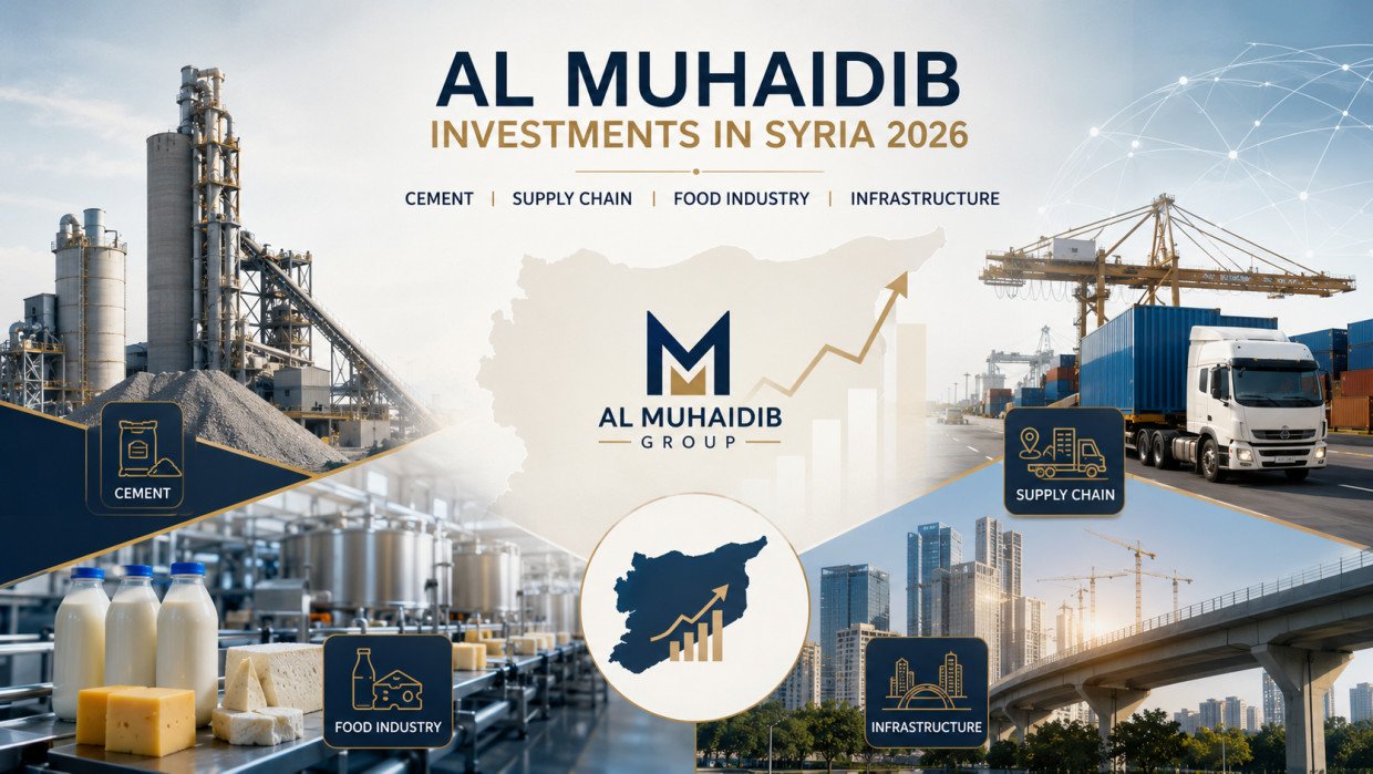 استثمارات مجموعة المهيدب في سوريا 2026  من الإسمنت وسلاسل الإمداد إلى الصناعات الغذائية والبنية التحتية