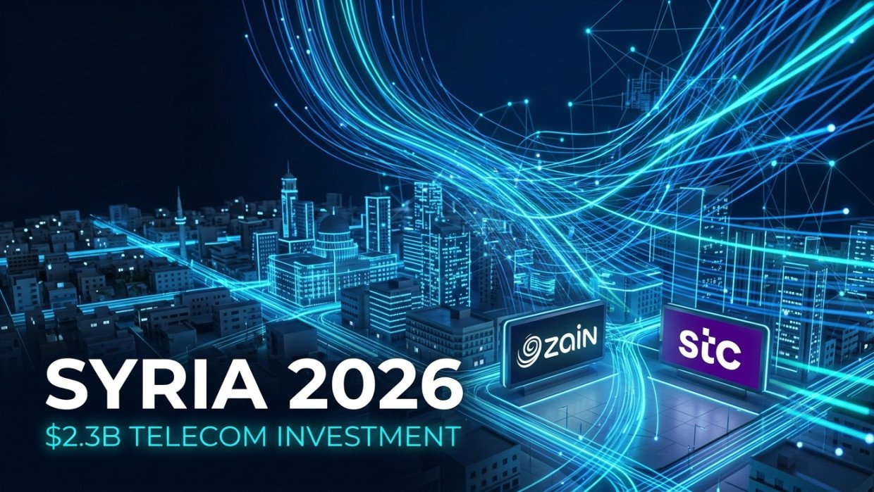 استثمارات بـ 2.3 مليار دولار في اتصالات سوريا 2026: كيف تقود زين وSTC التحول الرقمي؟