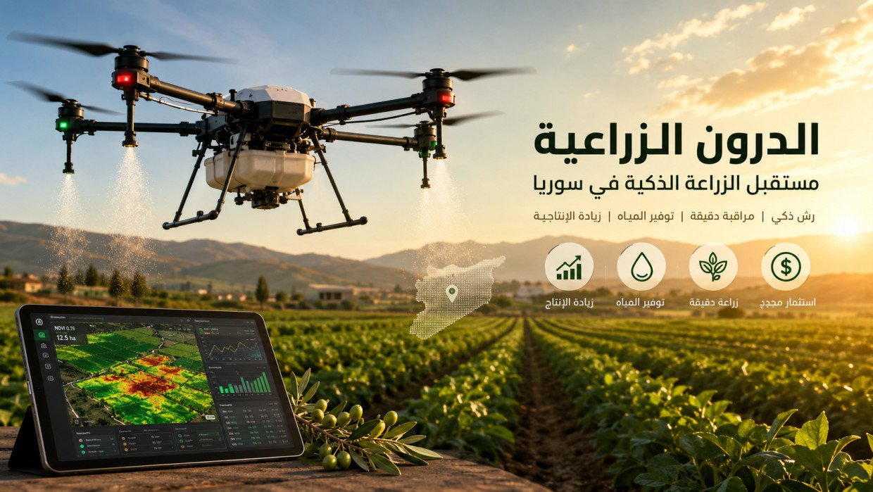 الدرونات الزراعية في سوريا.. عندما تصبح التكنولوجيا شريكًا للمزارع لا مجرد أداة
